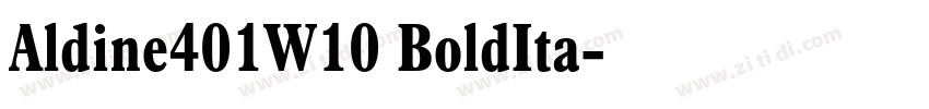 Aldine401W10 BoldIta字体转换